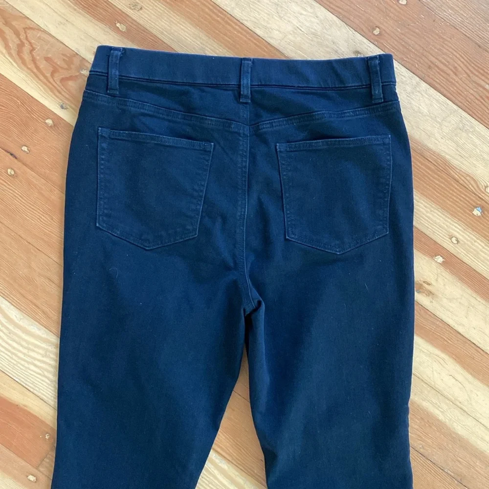 Talbots‎ Sculpt Straight Leg Jeans Black Stretch Denim 12 Petite